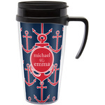 All Anchors Acrylic Travel Mug with Handle (Personalized)
