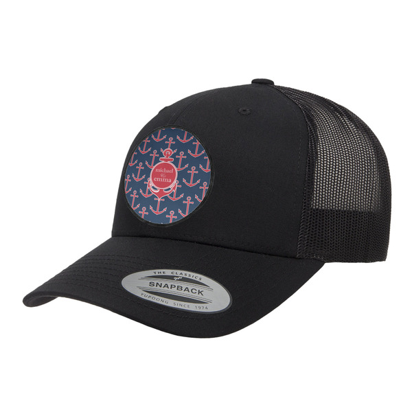 Custom All Anchors Trucker Hat - Black (Personalized)