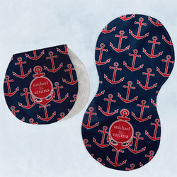 All Anchors Burp Pads - Velour - Set of 2 w/ Couple's Names
