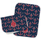 All Anchors Two Rectangle Burp Cloths - Open & Folded