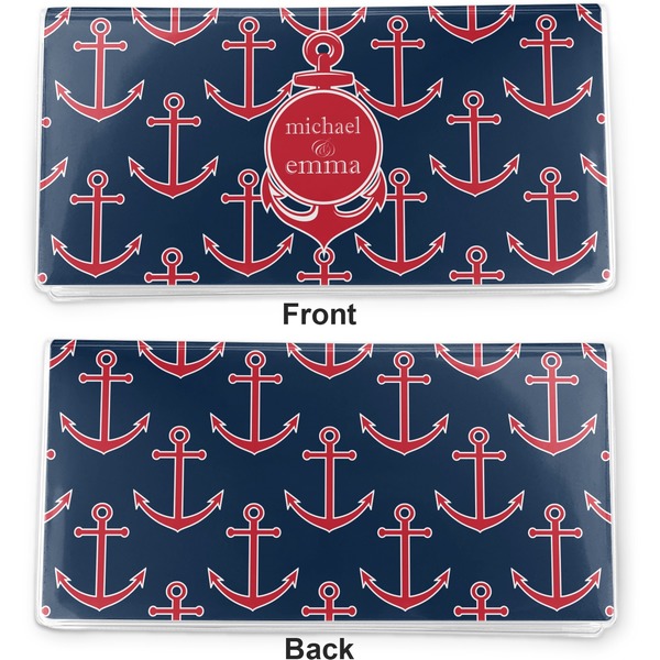 All Anchors Vinyl Check Book Cover - Front and Back