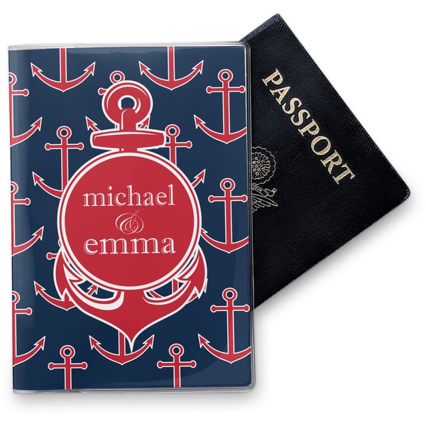 Custom All Anchors Vinyl Passport Holder (Personalized)