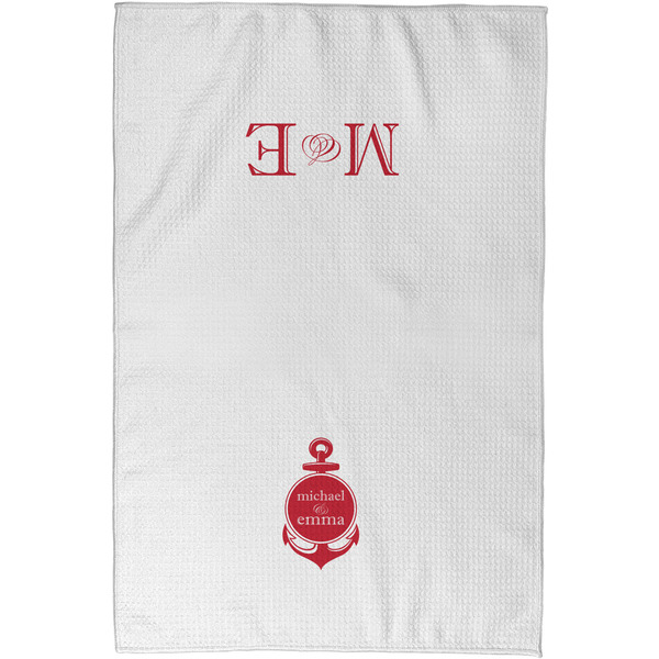 All Anchors Waffle Towel - Partial Print - Approval Image
