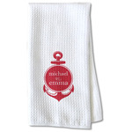 All Anchors Kitchen Towel - Waffle Weave - Partial Print (Personalized)