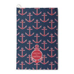 All Anchors Waffle Weave Golf Towel (Personalized)