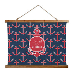 All Anchors Wall Hanging Tapestry - Wide (Personalized)