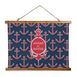 All Anchors Wall Hanging Tapestry - Wide (Personalized)