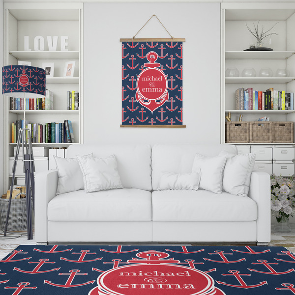 All Anchors Wall Hanging Tapestry - Portrait - IN CONTEXT