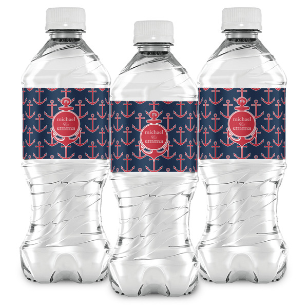 All Anchors Water Bottle Labels - Front View
