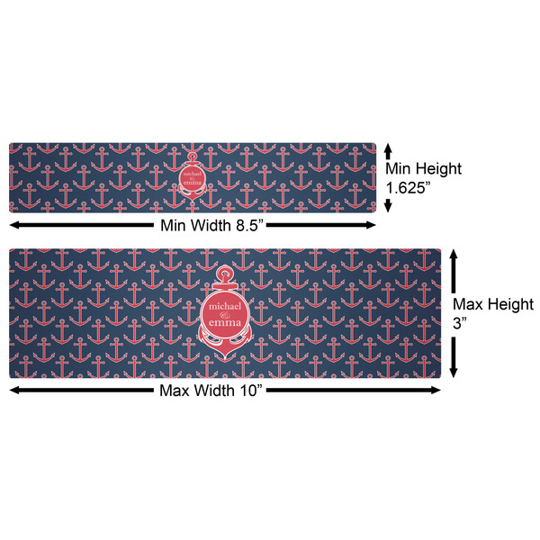 All Anchors Water Bottle Labels w/ Dimensions