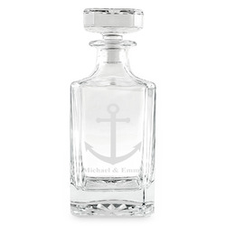 All Anchors Whiskey Decanter - 26 oz Square (Personalized)