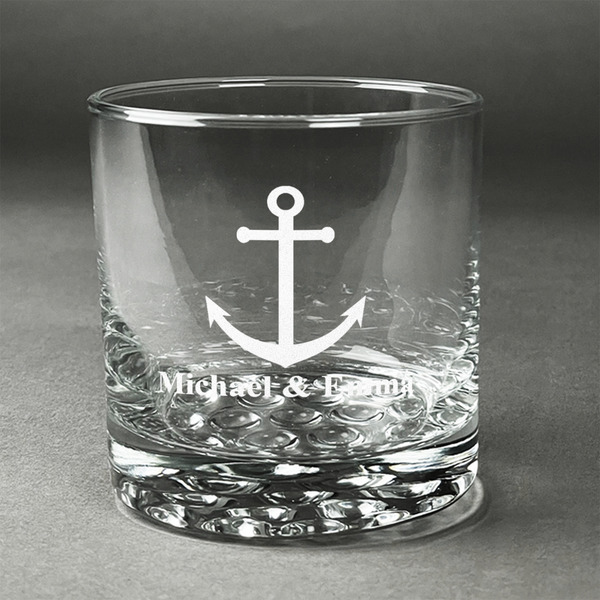 Custom All Anchors Whiskey Glass (Single) (Personalized)