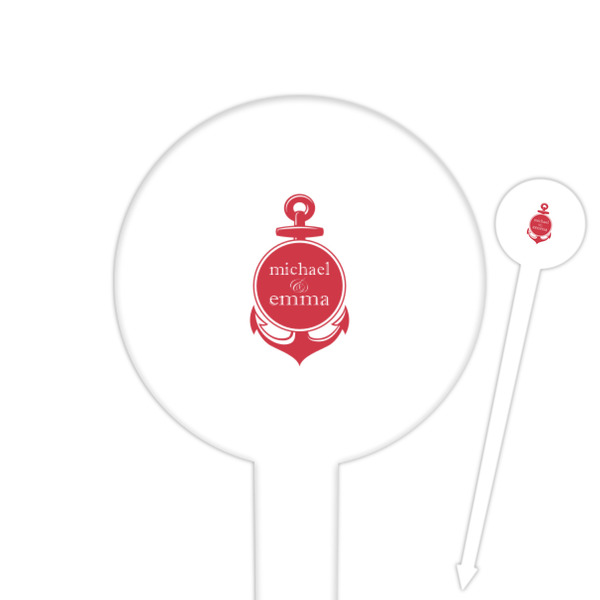 Custom All Anchors Round Plastic Food Picks (Personalized)