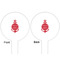 All Anchors White Plastic 6" Food Pick - Round - Double Sided - Front & Back