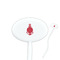 All Anchors White Plastic 7" Stir Stick - Oval - Closeup