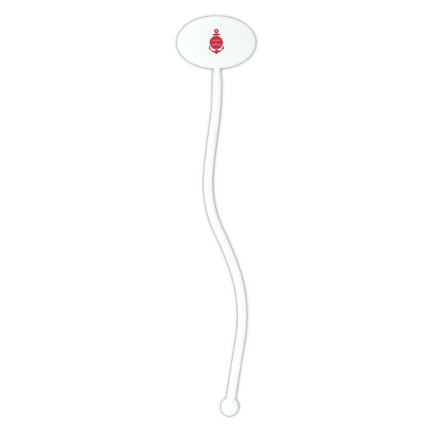 All Anchors White Plastic 7" Stir Stick - Oval - Single Stick