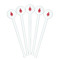 All Anchors White Plastic 7" Stir Stick - Round - Fan View
