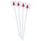 All Anchors White Plastic Stir Stick - Double Sided - Square - Front