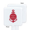 All Anchors White Plastic Stir Stick - Single Sided - Square - Approval