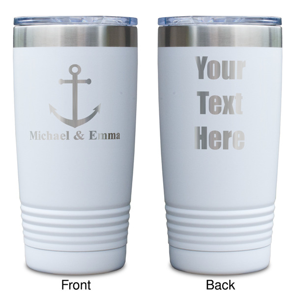 All Anchors White Polar Camel Tumbler - 20oz - Double Sided - Approval