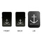 All Anchors Windproof Lighters - Black, Double Sided, w Lid - APPROVAL