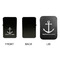 All Anchors Windproof Lighters - Black, Single Sided, w Lid - APPROVAL