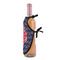 All Anchors Wine Bottle Apron - DETAIL WITH CLIP ON NECK