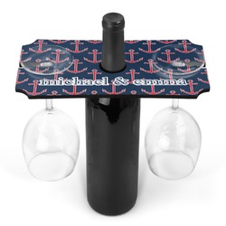 All Anchors Wine Bottle & Glass Holder (Personalized)
