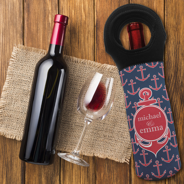 All Anchors Wine Tote Bag - FLATLAY