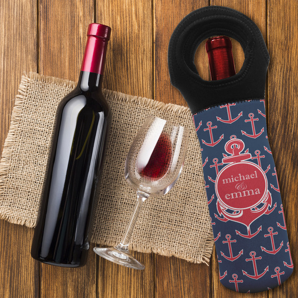 All Anchors Wine Tote Bag - FLATLAY