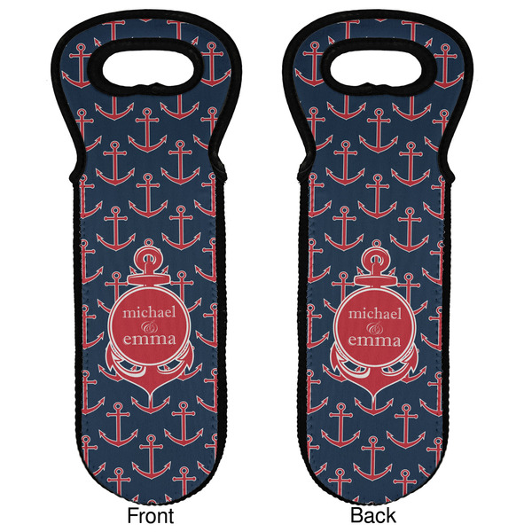 All Anchors Wine Tote Front & Back