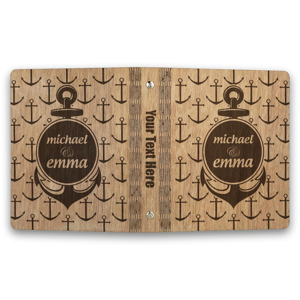 All Anchors Wood 3-Ring Binders - 1" Half-Letter - Approval