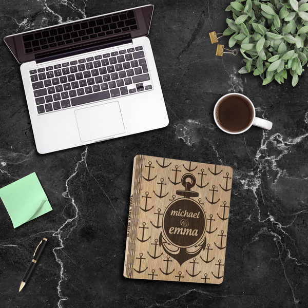 All Anchors Wood 3-Ring Binders - 1" Letter - In Context