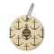 All Anchors Wood Luggage Tags - Round - Front/Main
