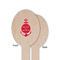 All Anchors Wooden Food Pick - Oval - Single Sided - Front & Back