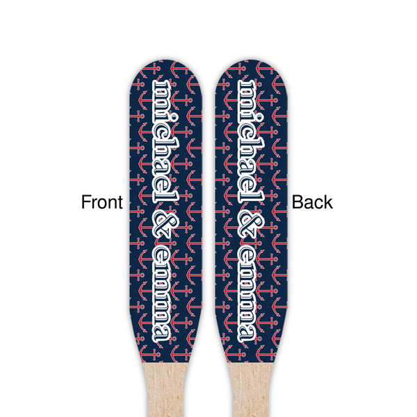 All Anchors Wooden Food Pick - Paddle - Double Sided - Front & Back