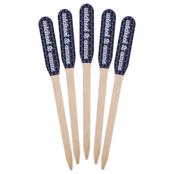 All Anchors Wooden Food Pick - Paddle - Fan View