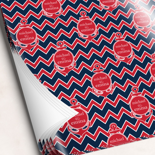 Custom All Anchors Wrapping Paper Sheets - Single-Sided - 20" x 28" (Personalized)