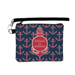 All Anchors Wristlet ID Case w/ Couple's Names