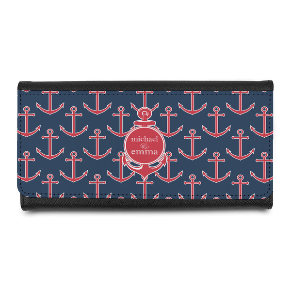 Custom All Anchors Leatherette Ladies Wallet (Personalized)