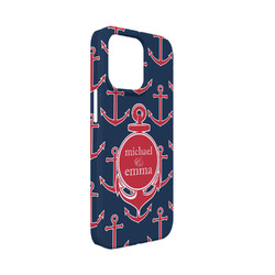 All Anchors iPhone Case - Plastic - iPhone 13 Mini (Personalized)