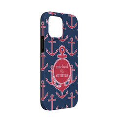 All Anchors iPhone Case - Rubber Lined - iPhone 13 Mini (Personalized)