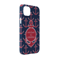 All Anchors iPhone Case - Plastic - iPhone 14 (Personalized)