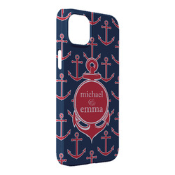 All Anchors iPhone Case - Plastic - iPhone 14 Plus (Personalized)