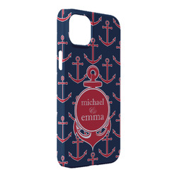 All Anchors iPhone Case - Plastic - iPhone 14 Pro Max (Personalized)