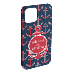 All Anchors iPhone Case - Plastic - iPhone 15 Plus (Personalized)