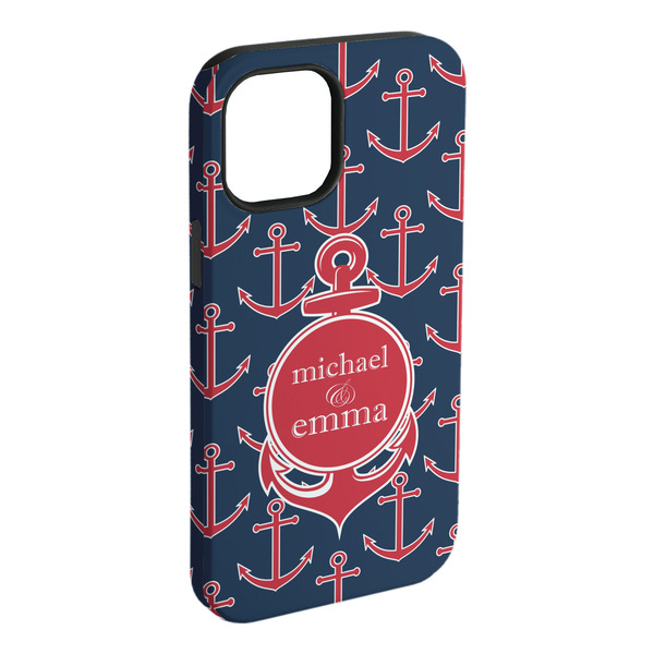 Custom All Anchors iPhone Case - Rubber Lined - iPhone 15 Plus (Personalized)