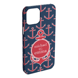 All Anchors iPhone Case - Plastic - iPhone 15 Pro Max (Personalized)