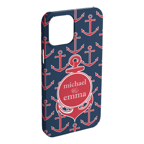 Custom All Anchors iPhone Case - Plastic - iPhone 15 Pro Max (Personalized)