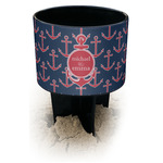 All Anchors Black Beach Spiker Drink Holder (Personalized)